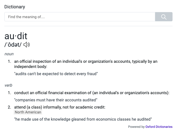 Audit defination