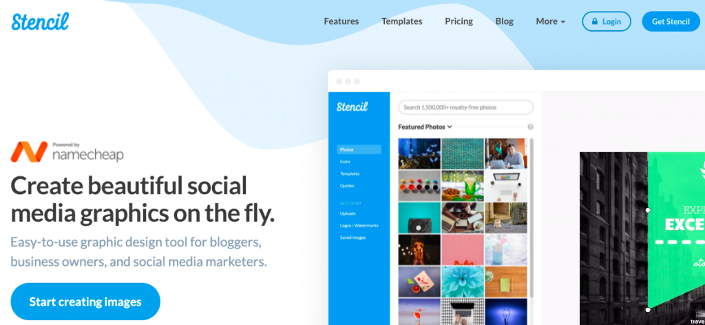 Free blogging tools to create beautiful social graphic - Stencil