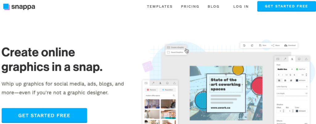 Free blogging tool to create online graphics in a snap - Snappa