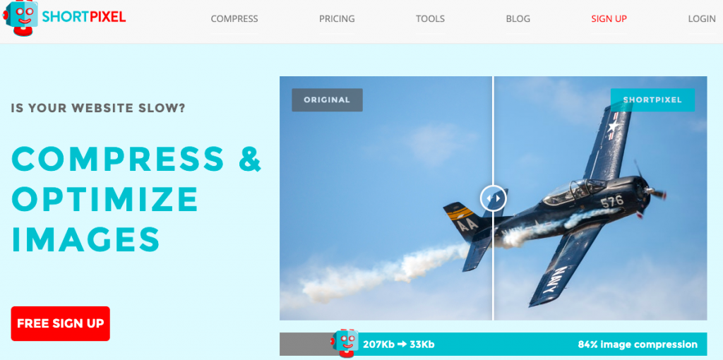 Free image optimization blogging tool