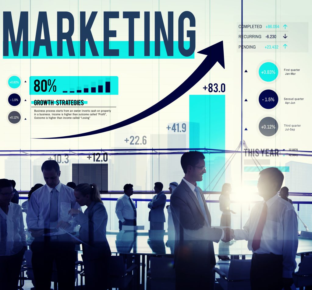 Marketing in online business illustration