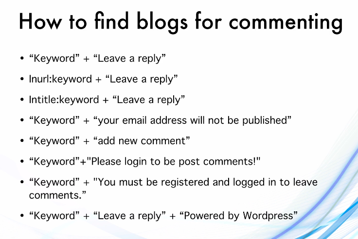 ways to find blogs for commenting
