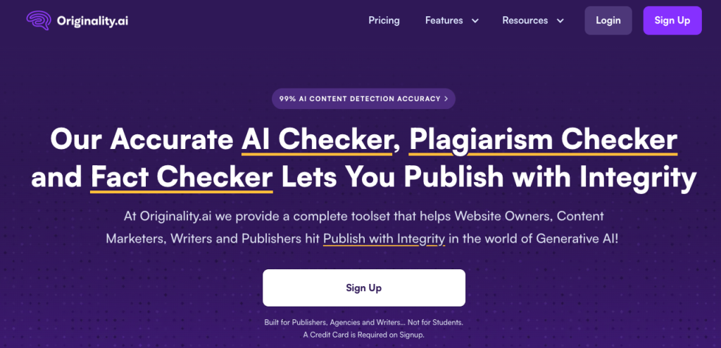 Originality.ai interface